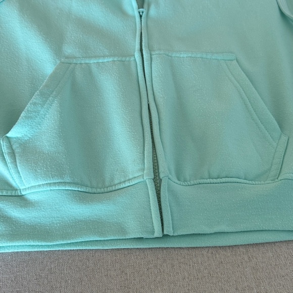 St. Thomas USVl Unisex Mint Green Zip-Up Hoodie Sweatshirt SZL. - Picture 12 of 13
